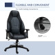 Vinsetto Racing Gaming Chair, Mesh &amp; Faux Leather Computer Chair with High Back, Swivel Wheels, Adjustable Height and Armrest, B