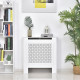 Wooden Radiator Cover Heating Cabinet Modern Home Furniture Grill Style  White Painted (Small)