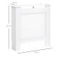 Wooden Radiator Cover Heating Cabinet Modern Home Furniture Grill Style  White Painted (Small)