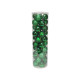 48 Holiday Green Baubles in Matt, Shiny &amp; Glitter Finish (8cm)