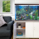 Aquarium Fish Tank &amp; Cabinet with Complete Starter Kit - White Tank &amp; Natural Gravel - EU Plug