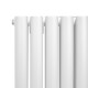 Oval Column Radiator &amp; Valves - 600mm x 600mm – White