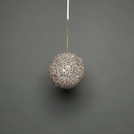 Champagne Glitter Bauble (8cm)