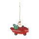 Santa on Plane Hanging Decoration (9cm)