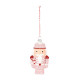 Pink Soldier with Candycane Hanging Decoration (12cm)