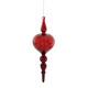 Red Glass Hanging Decoration (30cm)