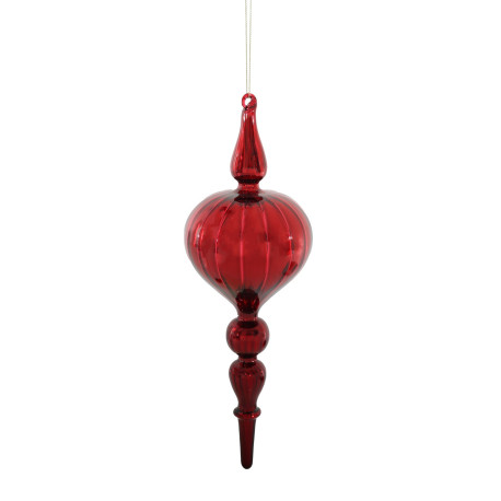 Red Glass Hanging Decoration (30cm)