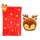 2-in-1 Blankeazzz Plush Toy &amp; Travel Blanket - Festive Friends Christmas Rudolph