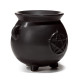 Black Witches Cauldron Shaped Oil Burner with Pentagram