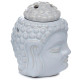 Ceramic Buddha Head Design Crackle Glazed Oil Burner