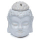 Ceramic Buddha Head Design Crackle Glazed Oil Burner