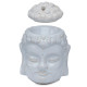 Ceramic Buddha Head Design Crackle Glazed Oil Burner