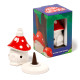 Ceramic Incense Cone Burner - Fairy Toadstool House