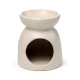 Ceramic Oil &amp; Wax Burner - Eden Stone Effect Embossed Fern