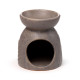 Ceramic Oil &amp; Wax Burner - Eden Stone Effect Embossed Fern