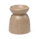 Ceramic Oil &amp; Wax Burner - Eden Stone Effect Embossed Fern