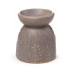 Ceramic Oil &amp; Wax Burner - Eden Stone Effect Embossed Fern