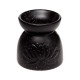 Ceramic Oil &amp; Wax Burner - Eden Stone Effect Embossed Lotus