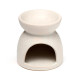 Ceramic Oil &amp; Wax Burner - Eden Stone Effect Embossed Lotus