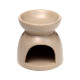 Ceramic Oil &amp; Wax Burner - Eden Stone Effect Embossed Lotus