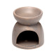 Ceramic Oil &amp; Wax Burner - Eden Stone Effect Embossed Lotus