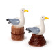 Ceramic Salt &amp; Pepper Set - Seagull Buoy