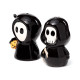 Ceramic Salt &amp; Pepper Set - Skull Boy &amp; Ghost Boy