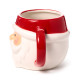 Ceramic Shaped Head Mug - Christmas Santa Head