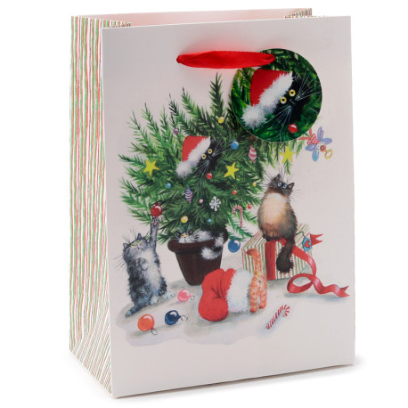 Christmas Gift Bag (Medium) - Kim Haskins Christmas Cats