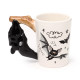 Collectable Shaped Handle Ceramic Mug - Bat