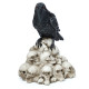 Crow Standing on Pile of Skulls Ornament