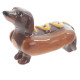 Cute Ceramic Sausage Dog and Mustard Salt and Pepper Set