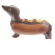 Cute Ceramic Sausage Dog and Mustard Salt and Pepper Set