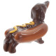 Cute Ceramic Sausage Dog and Mustard Salt and Pepper Set