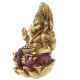 Decorative Gold and Red 16cm Ganesh Statue