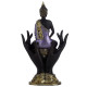 Decorative Purple, Gold &amp; Black Thai Buddha - Sitting in Hand