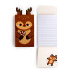 Flip Open Shaped Memo Pad - Christmas Festive Friends Rudolf