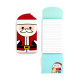 Flip Open Shaped Memo Pad - Christmas Festive Friends Santa