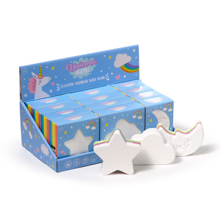 Floating Bath Bomb in Gift Box - Unicorn Magic Rainbow