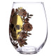 Fun Skulls &amp; Roses Glass Tumbler Set of 2