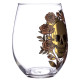 Fun Skulls &amp; Roses Glass Tumbler Set of 2