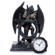 Gothic Armoured Dragon Mantle Clock