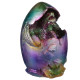 Hatching Egg Metallic Rainbow Dragon Figurine