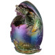 Hatching Egg Metallic Rainbow Dragon Figurine