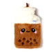 Hot Water Bottle with Plush Cover - Bubble Tea