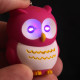 LED Light &amp; Sound Keyring - Pink &amp; Blue Hooting Owl