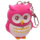 LED Light &amp; Sound Keyring - Pink &amp; Blue Hooting Owl