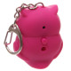 LED Light &amp; Sound Keyring - Pink &amp; Blue Hooting Owl