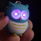 LED Light &amp; Sound Keyring - Pink &amp; Blue Hooting Owl