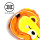 Lion Relaxeazzz Plush Round Travel Pillow &amp; Eye Mask Set